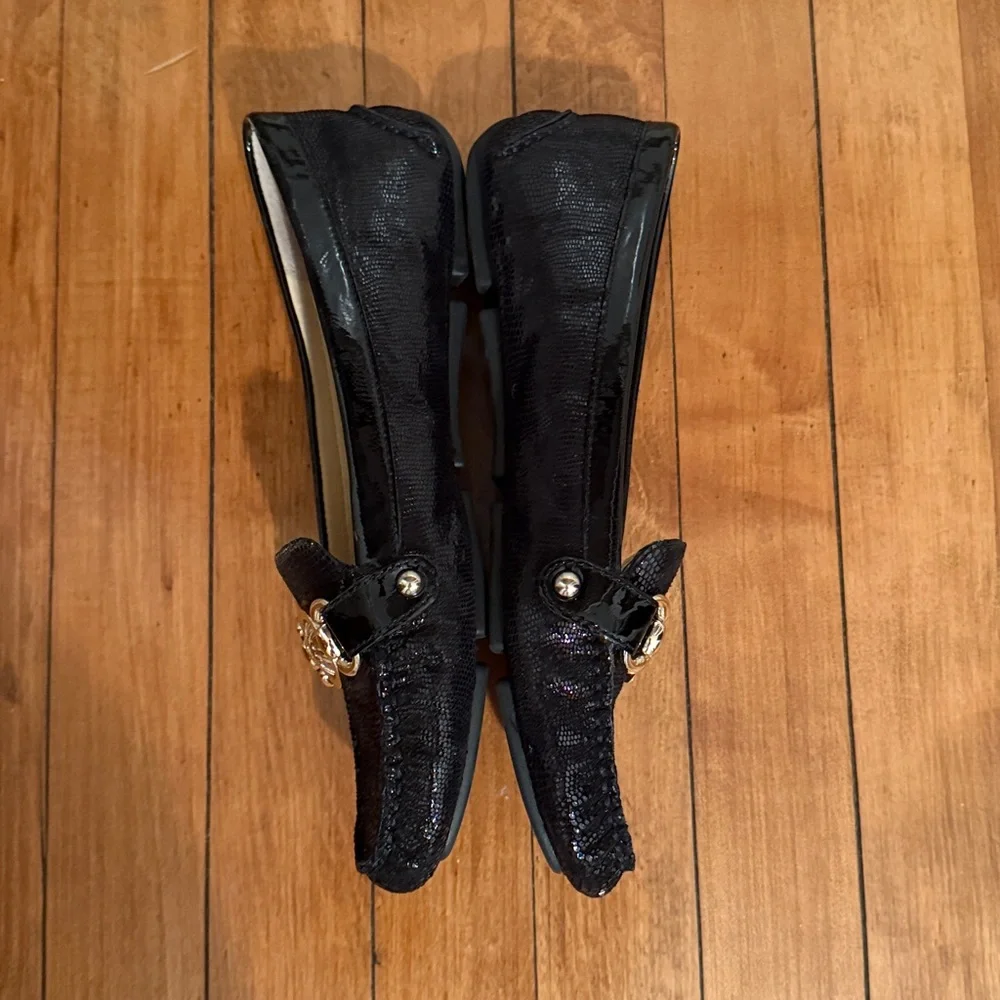 Anne Klein Black Textured Loafers/Slip ons/driving shoes‎ -BWOT- never worn